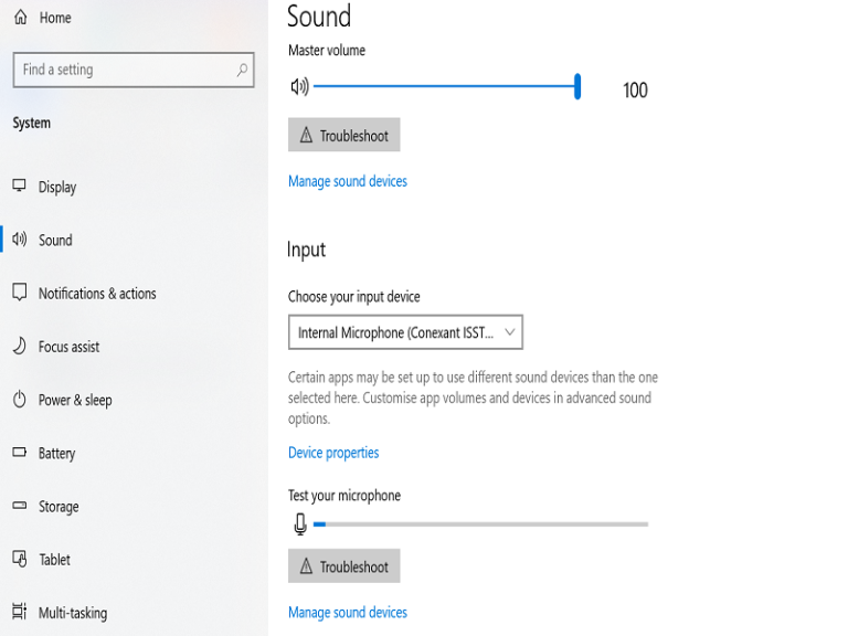 how to check microphone in laptop windows 10