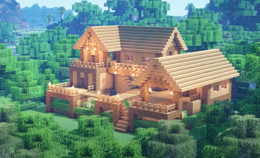 NEXT LEVEL SURVIVAL! How to build a SURVIVAL HOUSE in Minecraft