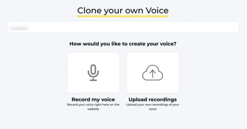 Choose How to Create Your Voice