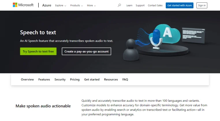 Microsoft Azure Speech to Text