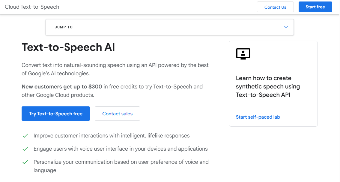 Google Text-to-speech